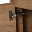 Meuble-lavabo mural, lavabo en céramique blanche, tablettes de rangement, porte à fermeture en douceur, structure en contreplaqué, aspect rustique facile à nettoyer, scénario à usages multiples