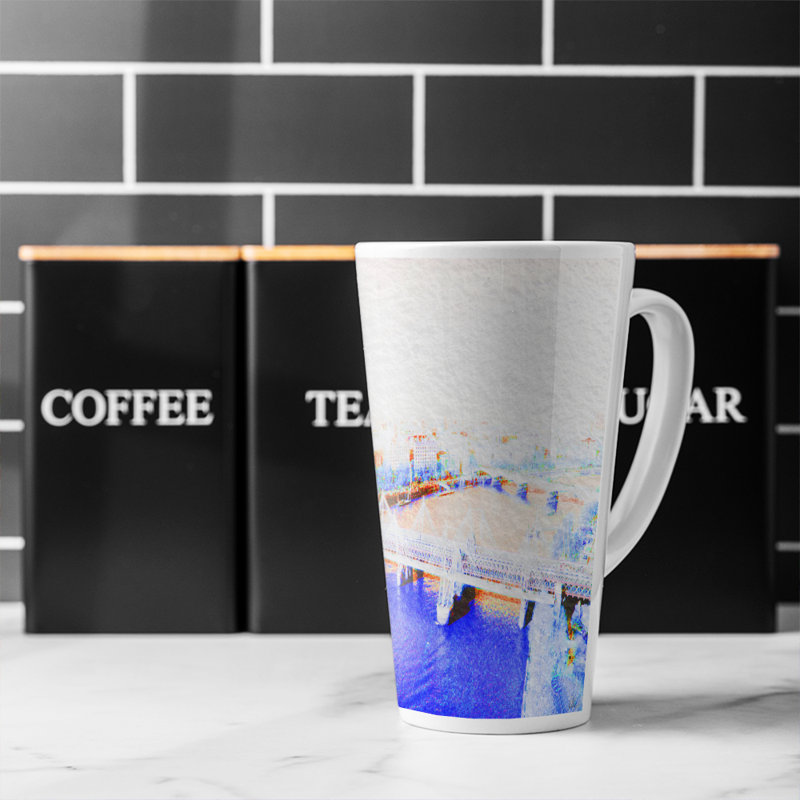 London Eye Veiw Latte Mug, Blue