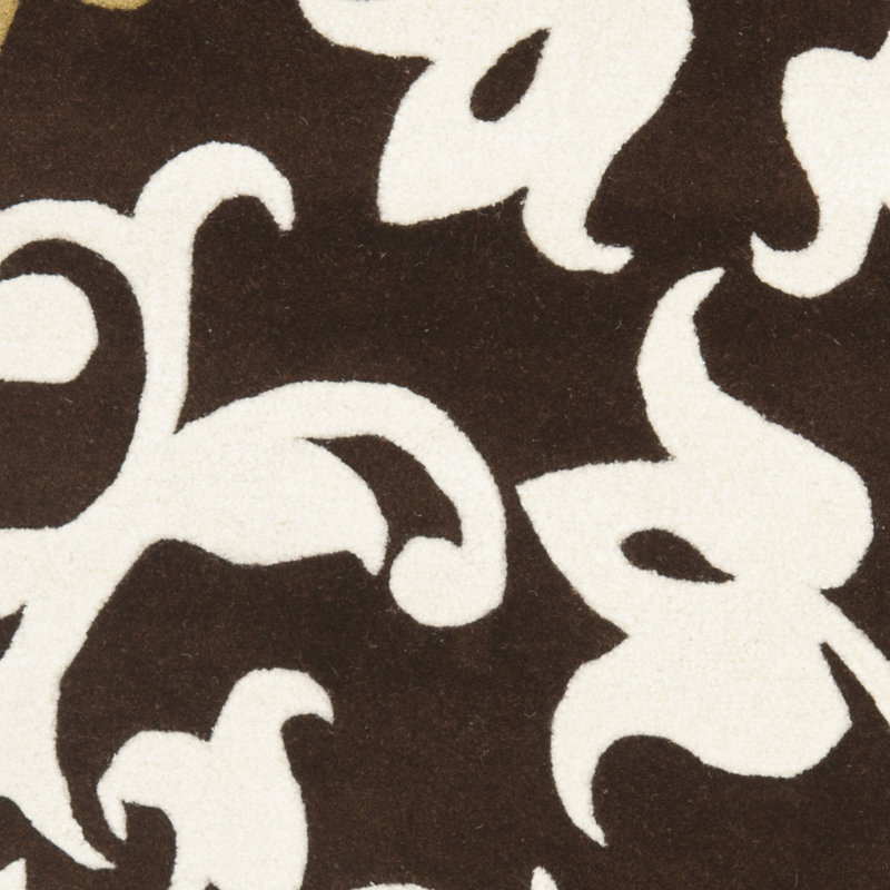 Tapis floral en laine et viscose touffeté à la main Avayah Soho, Tapis de couloir 2 pi 6 po x 8 pi