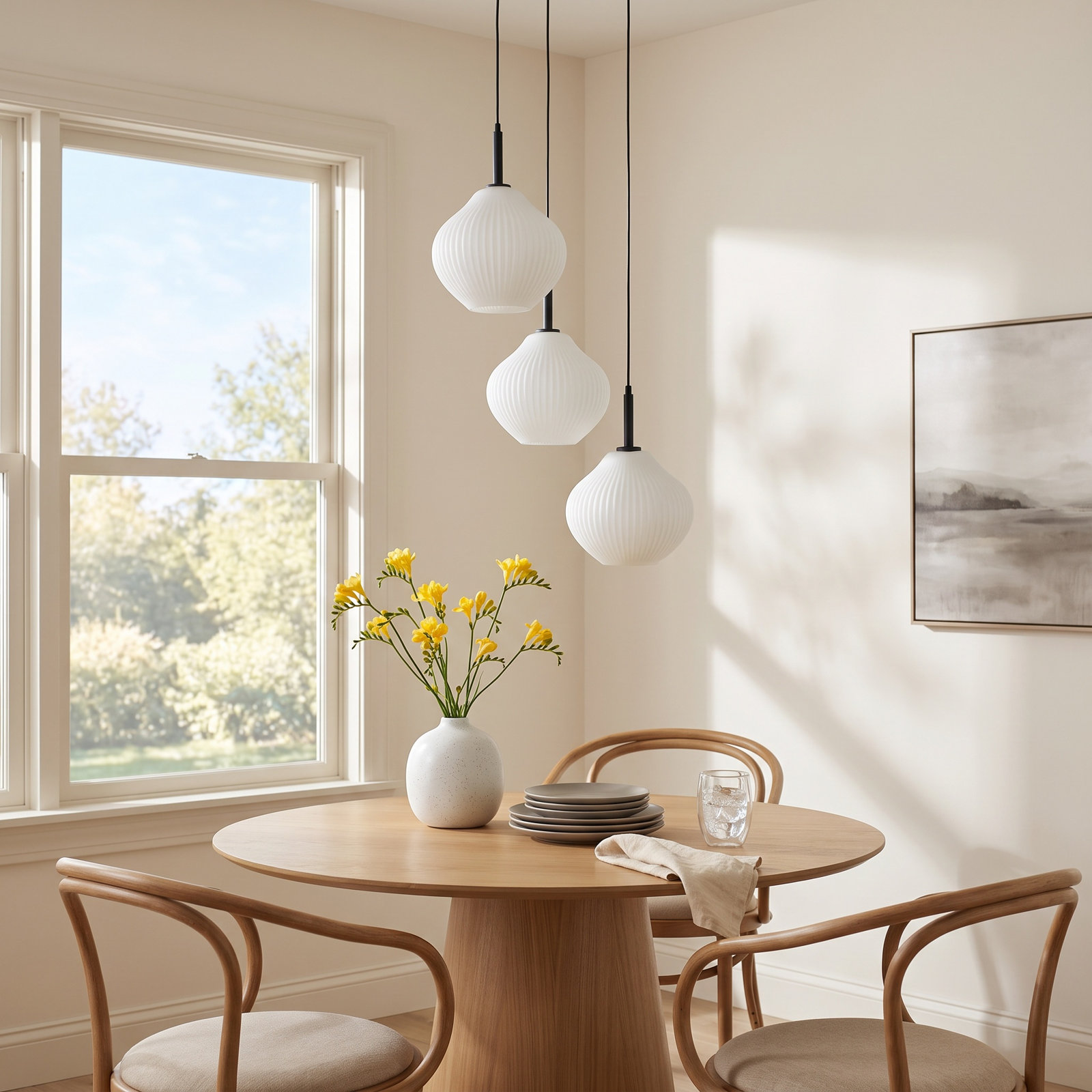 Jonny Dimmable 3-Light Pendant, Black