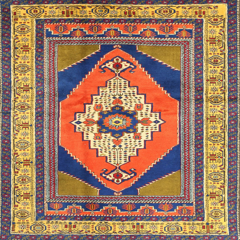 Tapis jaune Southwestern, Rond 3 pi