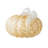 8.5"D Fall Amber Dots Glass Large Pumpkin