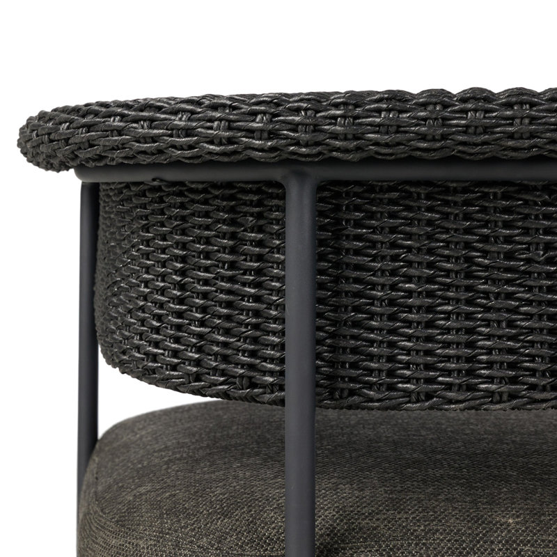 Carrie Outdoor Dining Armchair, Black