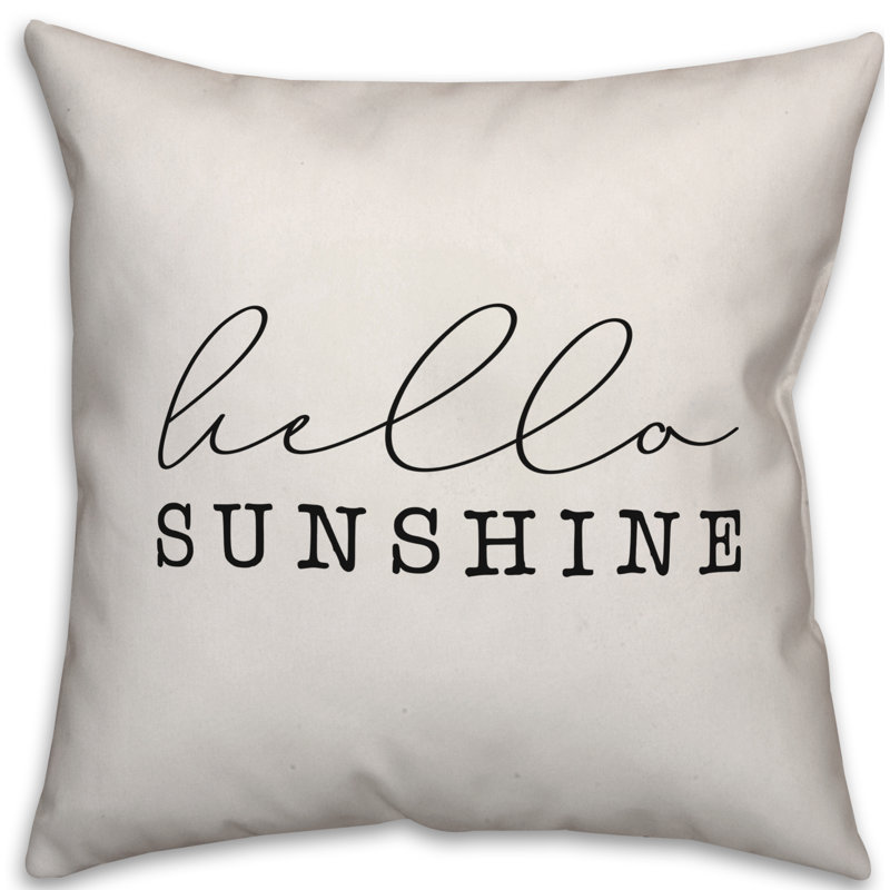  Housse de coussin carré et insert, 16 po x 16 po, Blanc cassé / noir