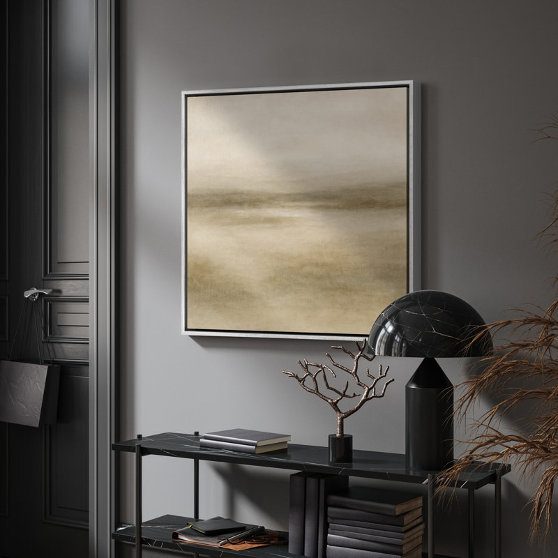 Art mural encadré abstrait rétro antique classique pour chambre à coucher, H 24 po x l 24 po, Blanc