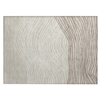 Machine Washable Indoor/Outdoor Buster ACN2350 Stripes Rug