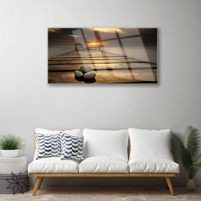 Architecture Bridge Bricks - Unframed Photograph on Glass