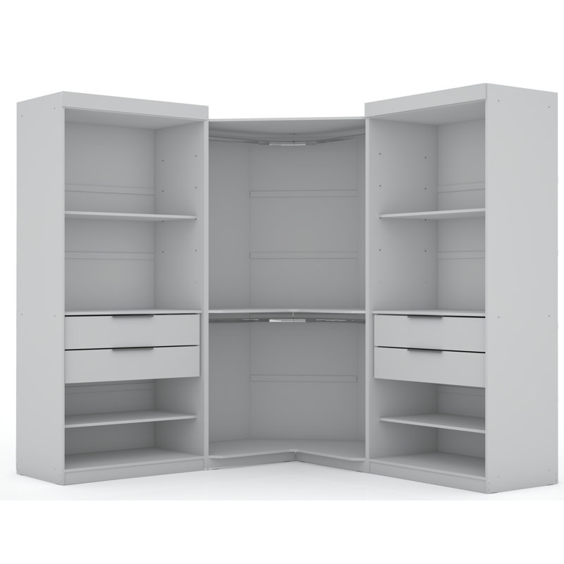 Aleece 137.87'' Closet System, White