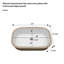 Lavabo de salle de bain encastré en céramique 22 po x 15,25 po avec trop-plein