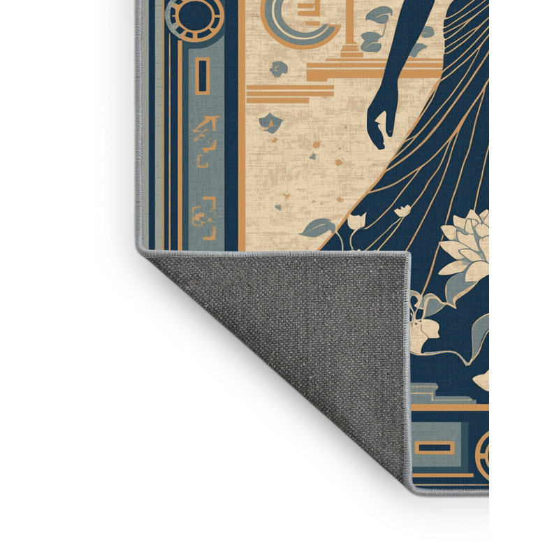 Tapis floral moelleux moelleux doux et luxueux Isis Faunce Isis, 8 x 12