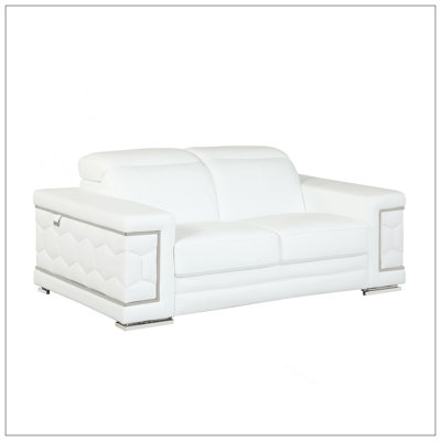Top Grain Italian Leather Loveseat