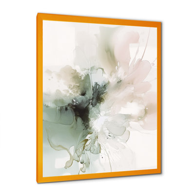 Green And Cream Essence Of Modernity I - Abstract Canvas Art Print
