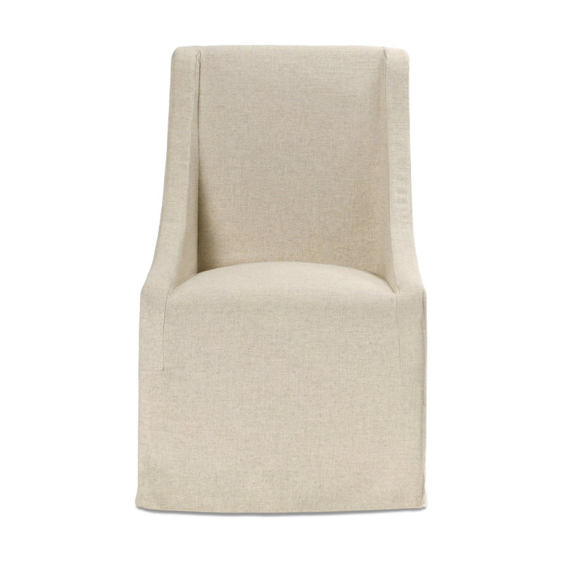 Seneca Upholstered Dining Chair, French Beige Basketweave