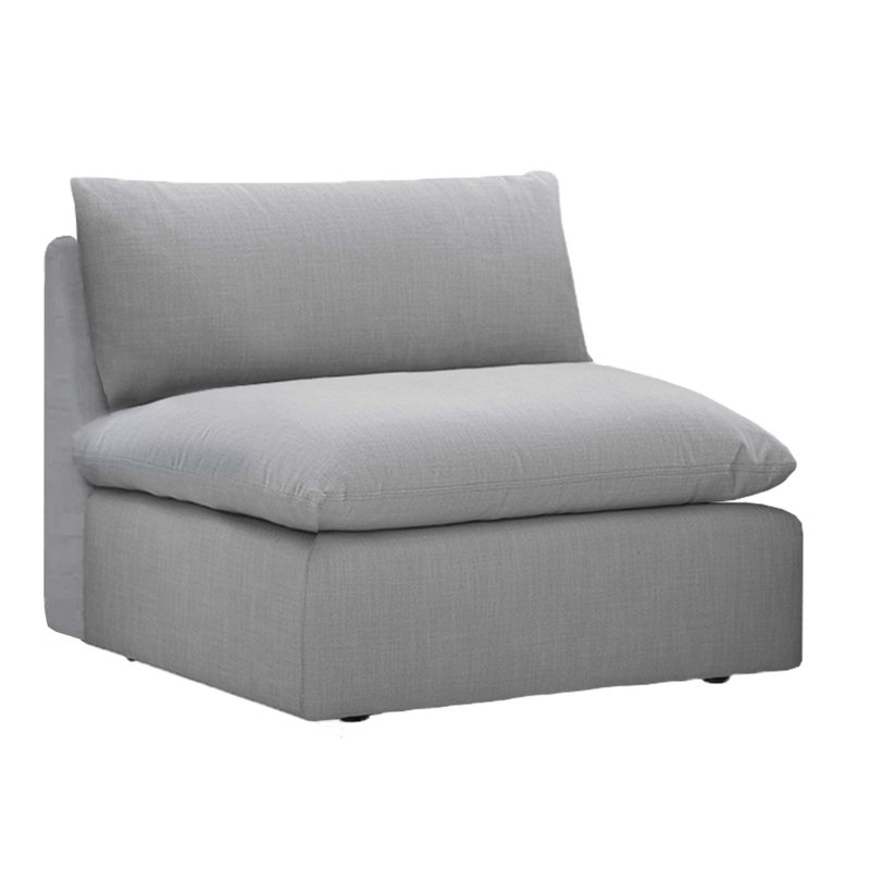 Fauteuil rembourré 80,9 po Annabella, Tissage performant gris Effie