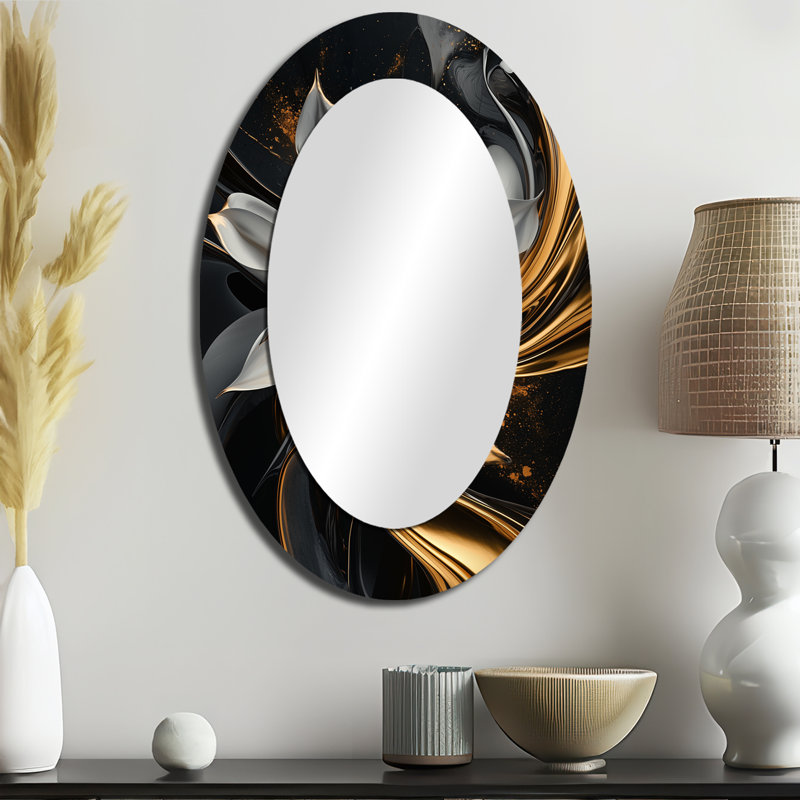 Décoration dorée dorée Golden Dahlia, 36 po x 24 po