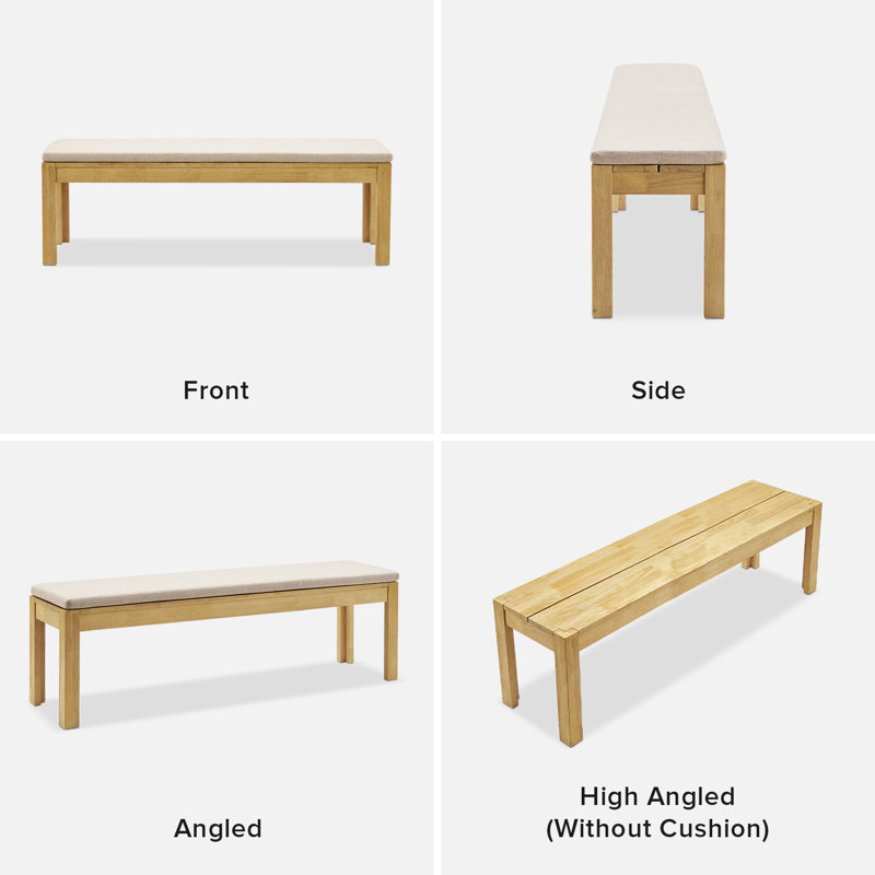 Logan Dining Bench, 18.1" H x 63.7" W x 15.9" D