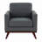Khadeshia Mid-Century Modern Accent Chair, Lounge Chair, Armchair, Reading Chair with Leather/Mesh Upholstery and Birch Wood Legs-625994033
