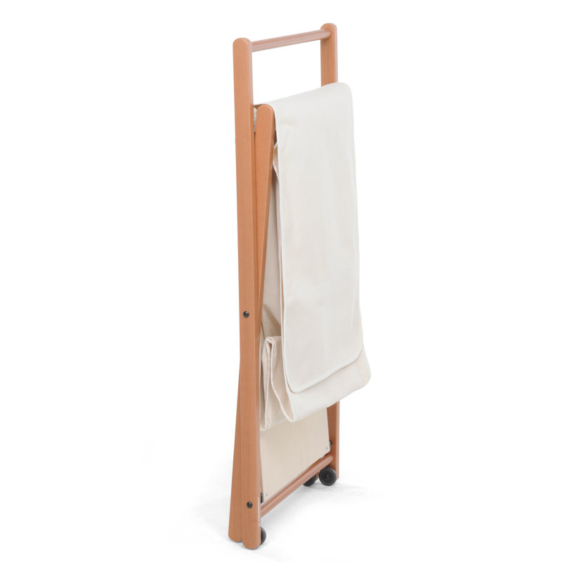 Wood Rolling Laundry Hamper