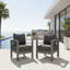 Ensemble de 2 fauteuils de patio en métal toutes saisons avec coussins et structure épais-5287904