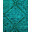 Tapis bleu noué à la main de conception unique Holsworth - bleu