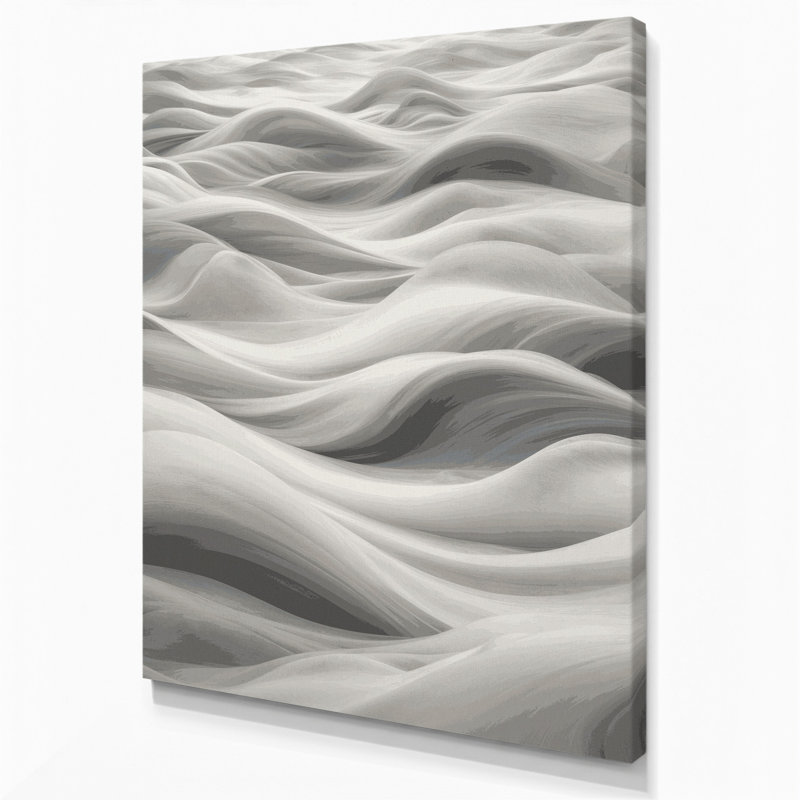 Abstrait paysage 84, art mural sur toile grise, H 30 po x l 20 po