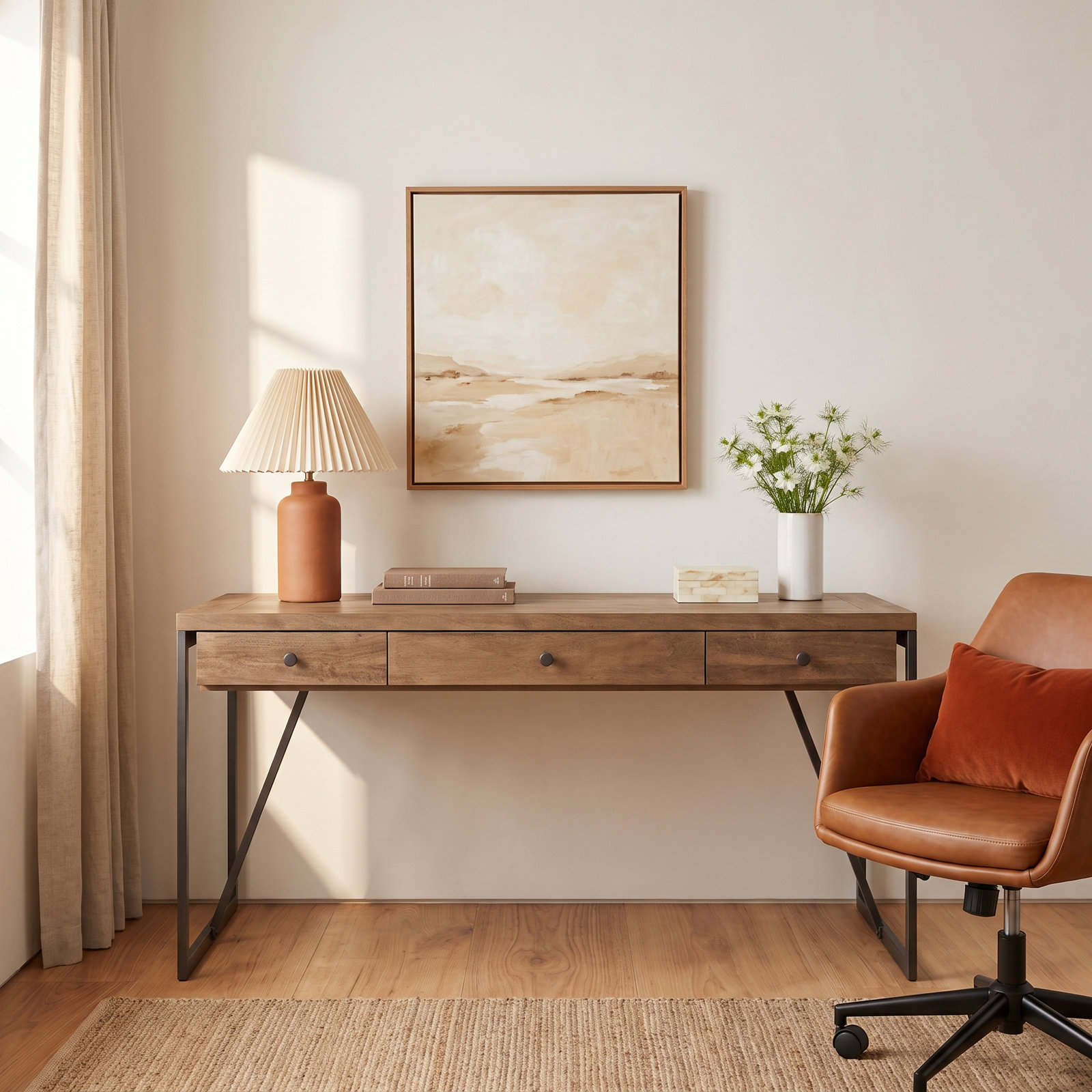 Solid Wood Writing Desk