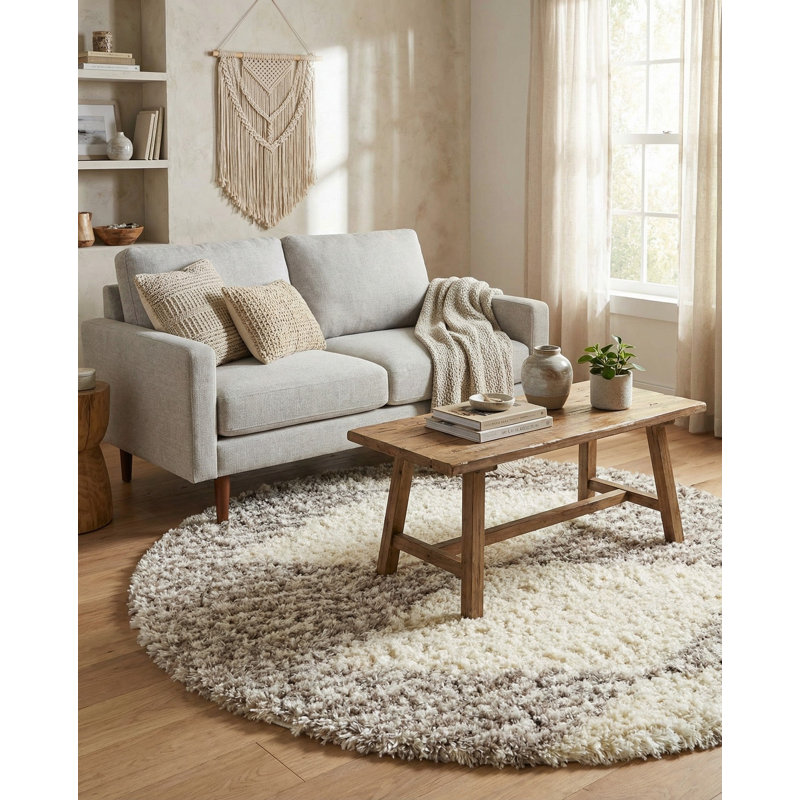 Tarquinio Rug, Ivory, Round 5'1''
