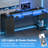 Computer Desk with Monitor Stand & Charging Station, Gaming Desk with LED Lights & Drawers-2116004836-2117043247