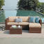 Ensemble de conversation modulaire pour patio avec coussins 3 personnes Abler-1242905786