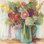 «Bouquet in Glass» par Carol Rowan - peinture sur toile tendue