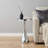  Contemporary 21" Silver Aluminum Abstract Round End Table