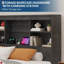 Base de lit plateforme en bois avec tiroirs et station de charge intégrée-62667417-62667421