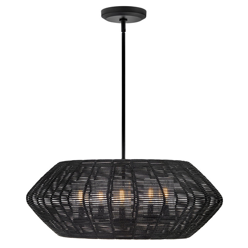 Luca 5 - Light Outdoor Chandelier, Black