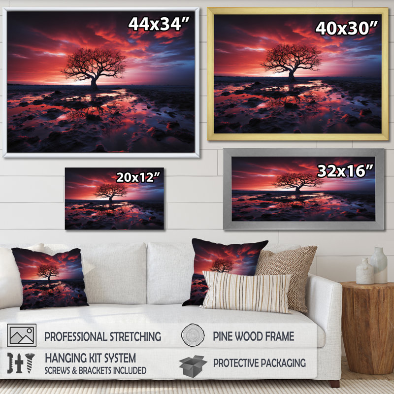 Décoration murale bleu ciel bleu Symphonie I - Paysages, Toile tendue, 34" H x 44" W