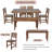 Tamye 6 - Person Wood Patio Dining Set with Rectangular Table-1816073435