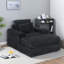 Canapé en velours côtelé simple avec repose-pieds 44 po Kothan-110945467