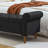 Tufted Button Storage Bench, Fabric Upholstered Ottoman, Window Bench, Rolled Arm Design