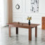 Table de salle à manger extensible rectangulaire, table de cuisine extensible moderne avec 2 abattants, finition noyer, table de salle à manger peu encombrante pour petite et grande famille, salle à manger et salon