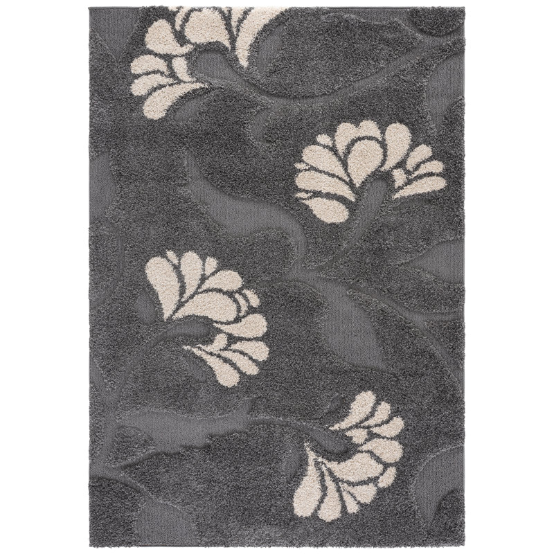 Chanhassen Shag Performance Floral Rug, Rectangle 5'3" x 7'6"
