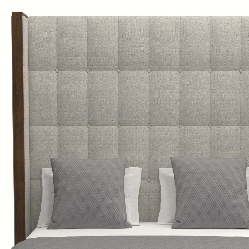 Dipson Upholstered Standard Bed, Grey Revolution®, High King