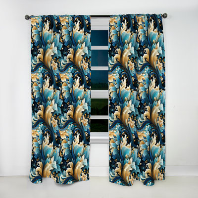 Deco Paisley Elegance - Rideau floral - Rideau floral obscurcissant - 1 panneau