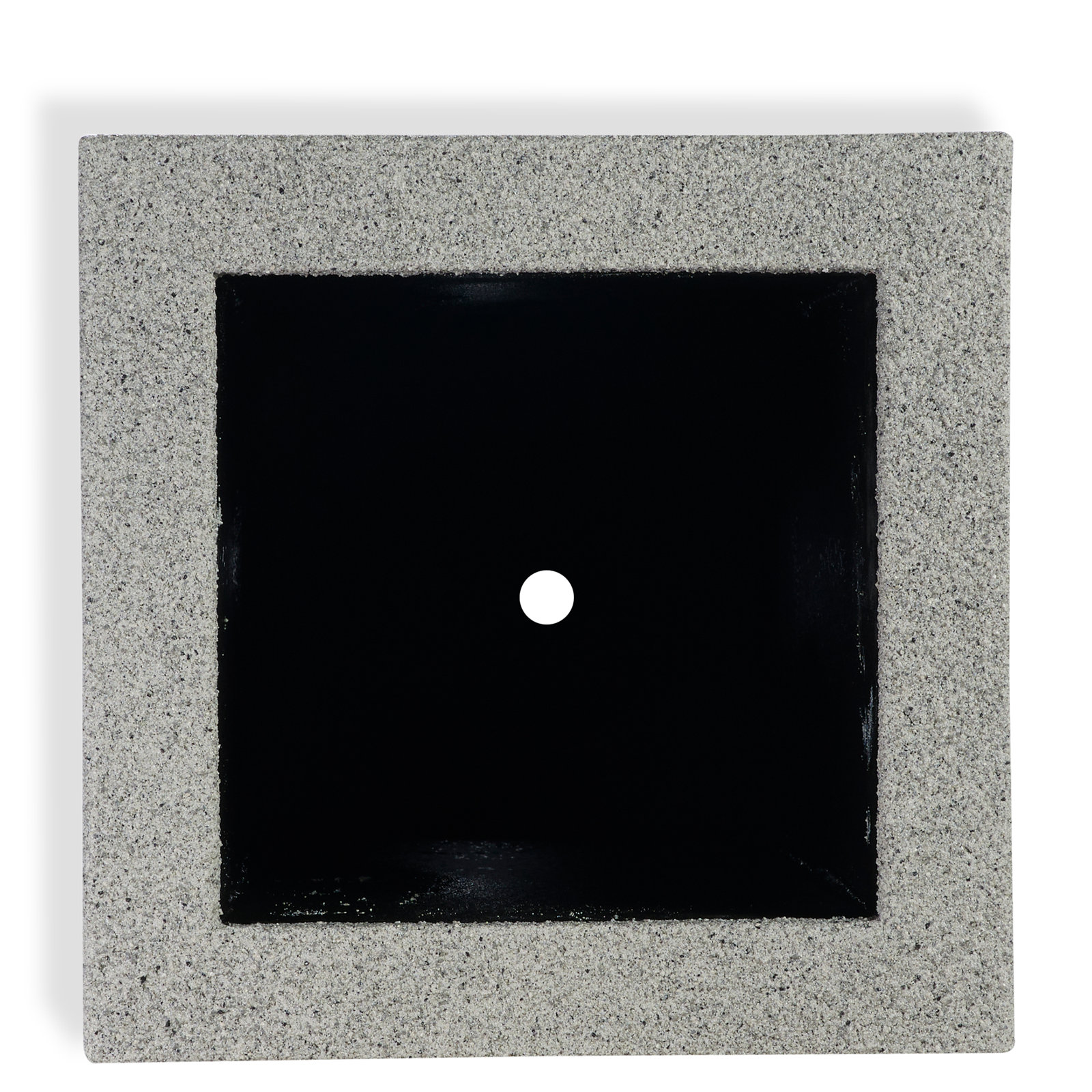 Gita 16" Pot Planter, Gray Granite