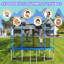 Trampoline 10 pi avec filet de sécurité et panier de basketball, trampoline récréatif extérieur pour enfants et adultes
