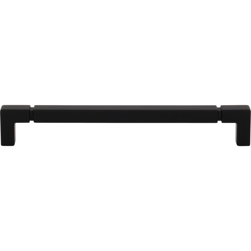 Langston Bar Pull, Flat Black, 7 9/16" Center To Center