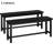 Mid-century Modern Dining Room Benches Set Of 2, Living Room Entryway Benches With Mdf Broad & Metal Frame, 39 Inch Kitchen Benches For Apartment, Dining Room, Living Room, Bedroom-1155593164