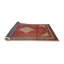 Tapis traditionnel rouge / brun / beige Digrazia-1359076131