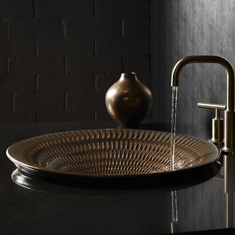 Kohler Derring® Carillon , Artist Editions Round Carillon Wading Pool Bathroom Sink, Bourbon Rutile