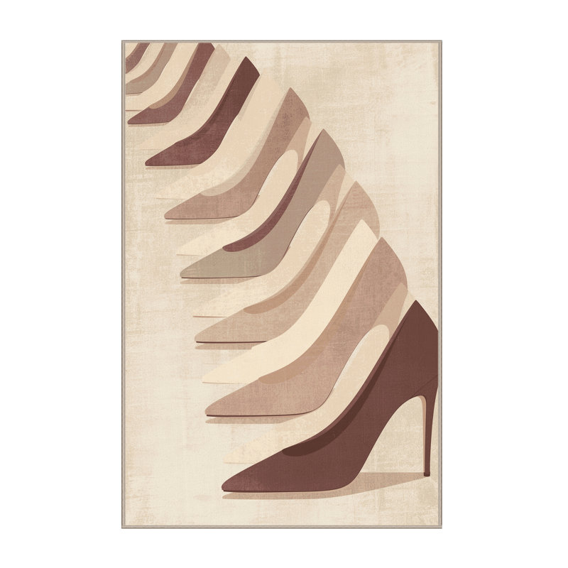 Tapis de couleur unie moderne chic et élégant lavable à la machine Brentwood - beige, 6 x 9