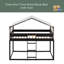 Lit simple superposé en bois avec tente-1405930999