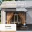 Pergola d'extérieur 8 pi x 10 pi avec rideaux en polycarbonate mural toutes saisons